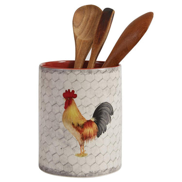 Break Of Day Rooster Utensil Crock - Park Designs - The Fox Decor